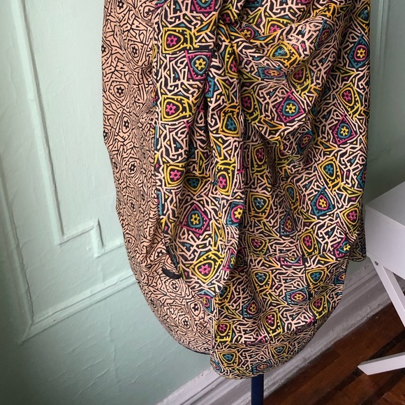 Vintage cotton abstract print scarf - Picture 6 of 8